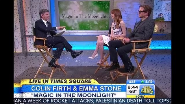 Colin Firth is every inch the dapper gentleman in stylish wide-rimmed specs