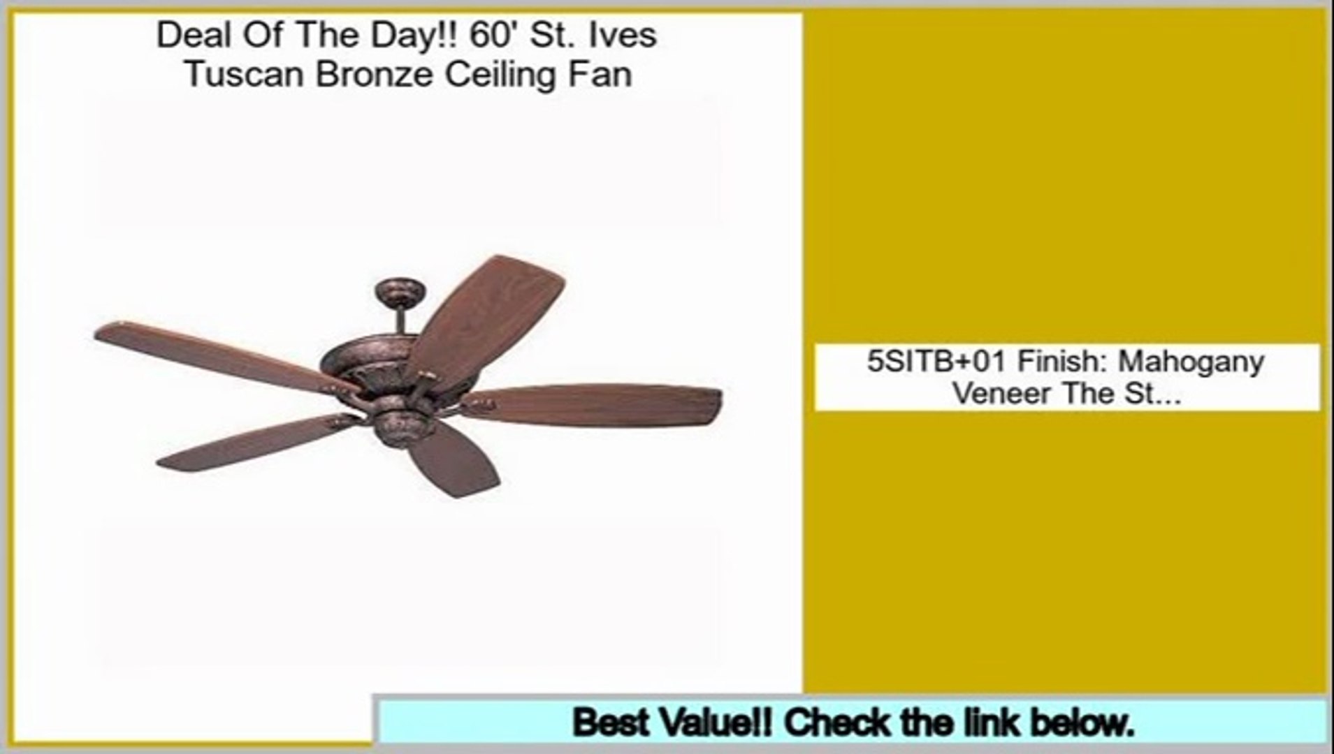 Comparison 60 St Ives Tuscan Bronze Ceiling Fan Video Dailymotion