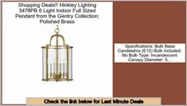 Compare Prices Hinkley Lighting 3478PB 6 Light Indoor Full Sized Pendant from the Gentry Collection; Polished Brass