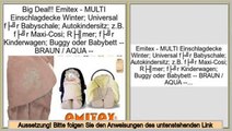 Consumer Reports Emitex - MULTI Einschlagdecke Winter; Universal für Babyschale; Autokindersitz; z.B. für Maxi-Cosi; Römer; für Kinderwagen; Buggy oder Babybett -- BRAUN / AQUA --