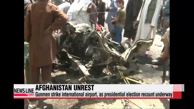 Gunmen strike Afghanistan airport amid election recount