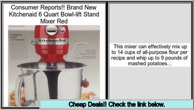 Efficient Brand New Kitchenaid 6 Quart Bowl-lift Stand Mixer Red