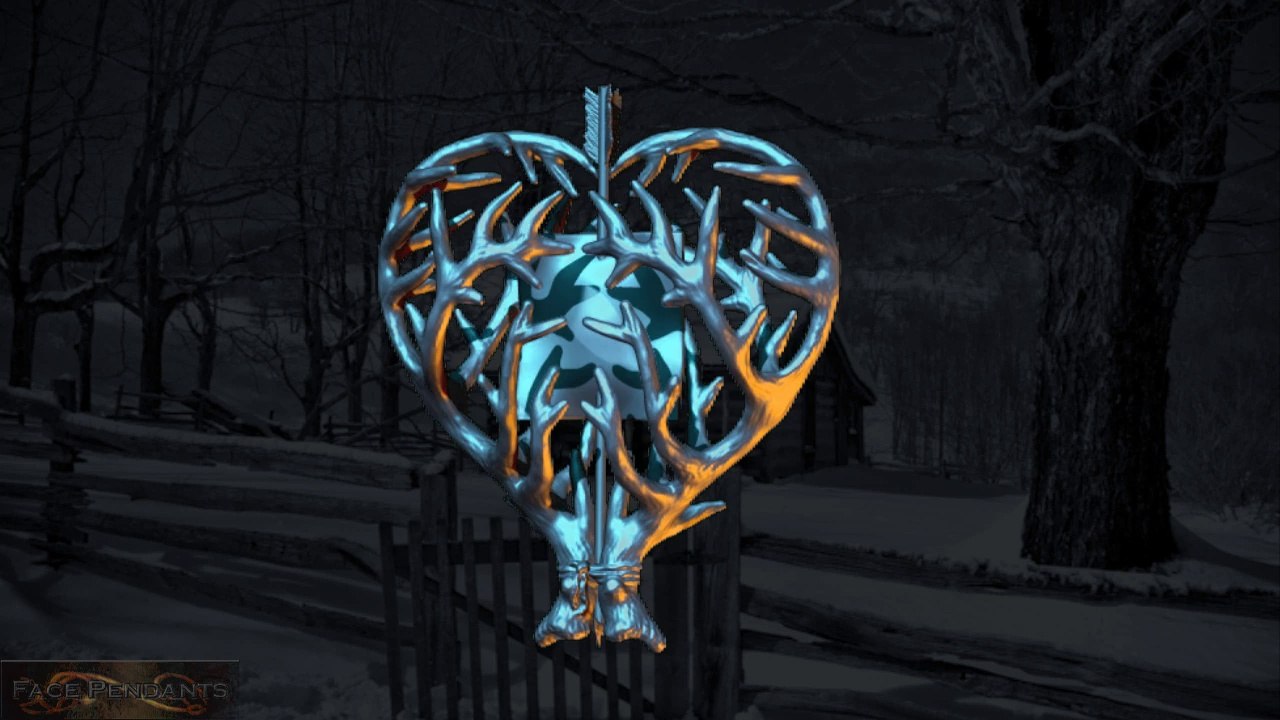 Hunter's Love by Face Pendants, turntable, highlander pendant for your face