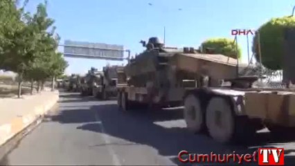 Suriye sınırına zırhlı araç sevkiyatı yapıldı