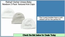 Best Rated Gerber Unisex-Baby Newborn 3 Pack Textured Knit Caps