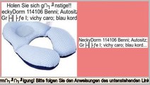 Holen Sie sich g�nstige NeckyDorm 114106 Benni; Autositz; Größe I; vichy caro; blau kord