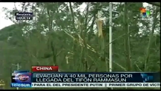 China: evacúan a más de 40 mil personas por llegada del tifón Rammasun