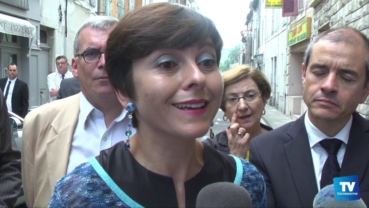 La Secrétaire d'Etat en charge du Commerce et de l'Artisanat, Carole Delga en visite à Carcassonne ce vendredi pour promouvoir le tout dernier Label "Fait Maison" :