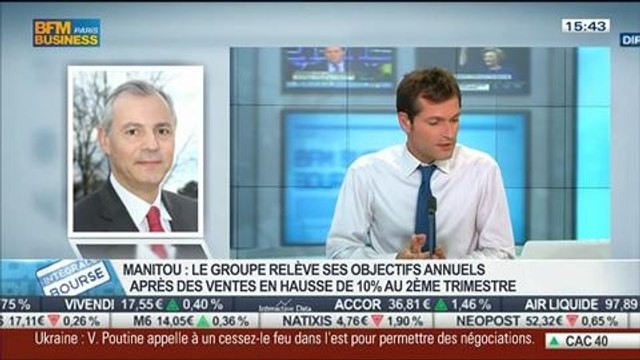 Manitou: le groupe relève ses objectifs annuels: Michel Denis, dans Intégrale Bourse – 18/07