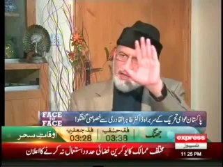 Tahir-ul-Qadri in -- Face 2 Face - 17th July 2014 - Full Talk Show - 17 july 2014