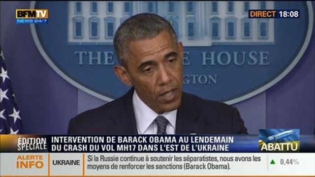 BFM Story: Edition spéciale: Intervention de Barack Obama au lendemain du crash du vol MH17 en Ukraine - 18/07