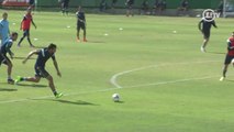 Henrique mostra faro de gol e marca duas vezes no treino