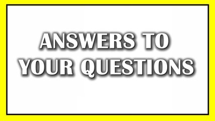 Answers To Your Questions Pt 2: Questions for Colby