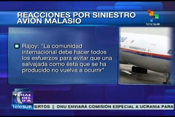 Reacciones de alto nivel tras caída de avión de Malaysian Airlines