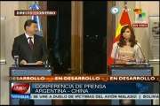 Argentina firma acuerdos de cooperación bilateral con China