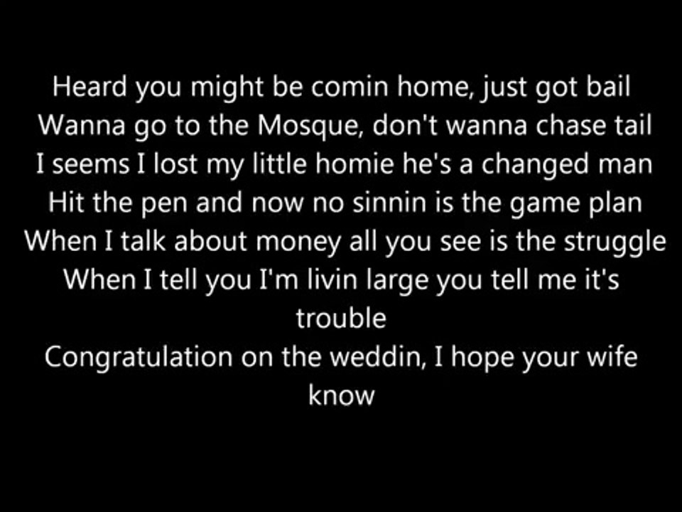 2Pac - I Ain't Mad At Cha (Lyrics / Paroles)