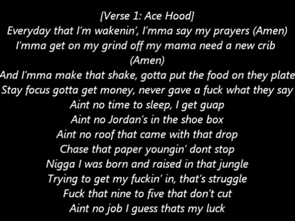 Ace Hood - We Outchea ft. Lil Wayne (Lyrics / Paroles)