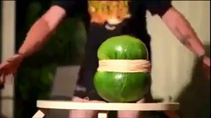 A funny way to cut WATER MELLON