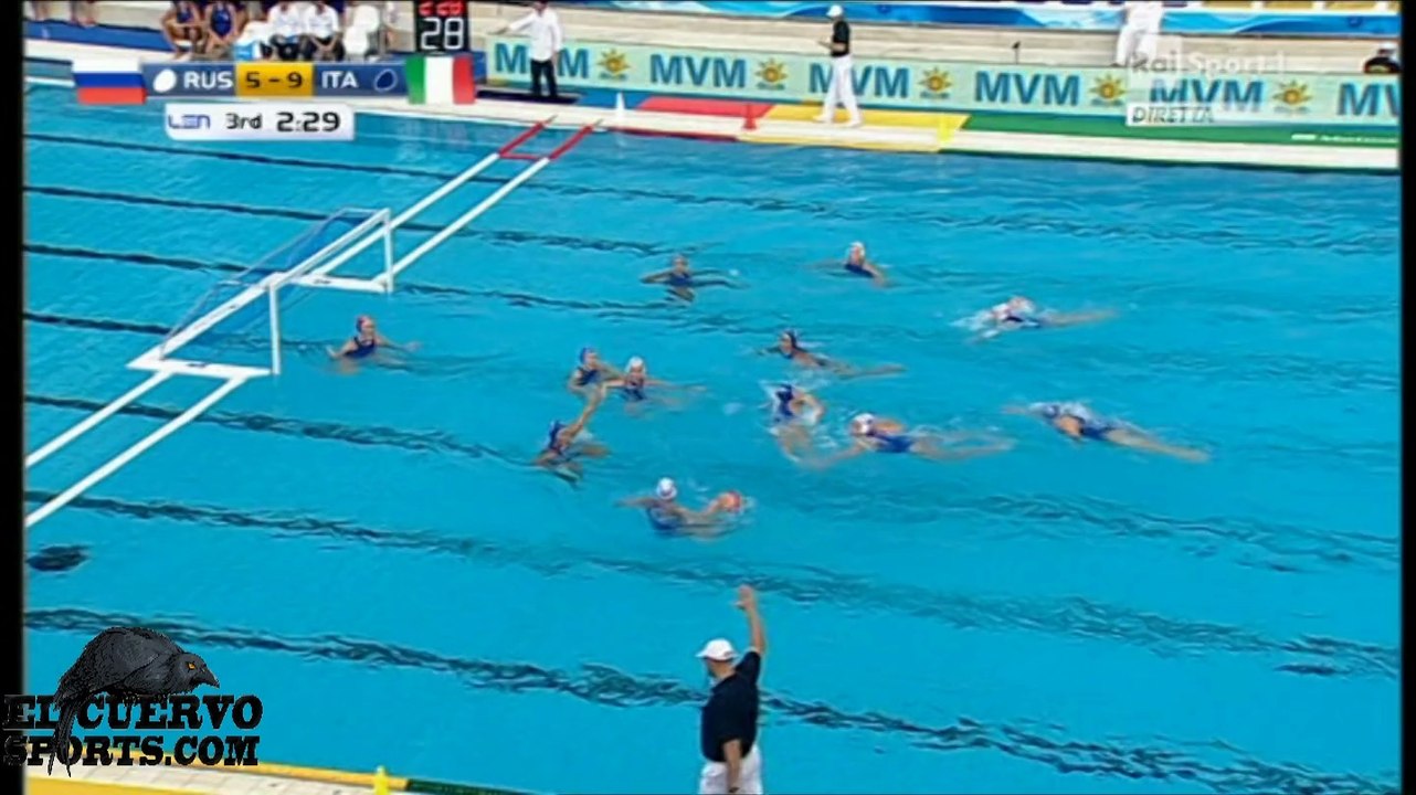 Russia 10 Italy 13 European Women Champ Budapest 2014 Day 2 18.7.14 water polo