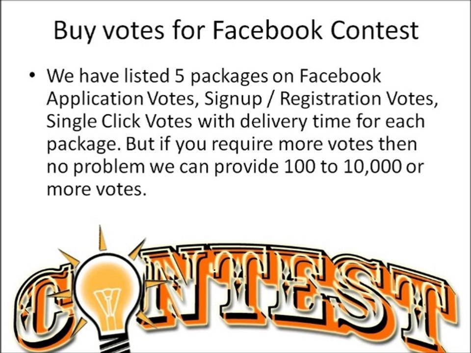 Buy Contest Votes
