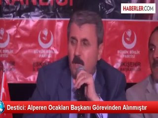 Destici: Alperen Ocakları Başkanı Görevinden Alınmıştır