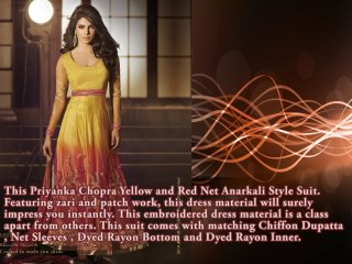Elegant Delightful and Royal Splendid Priyanka Chopra Bhagalpuri and Net Suit