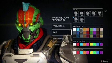 Destiny Beta - Male Titan Customization Options