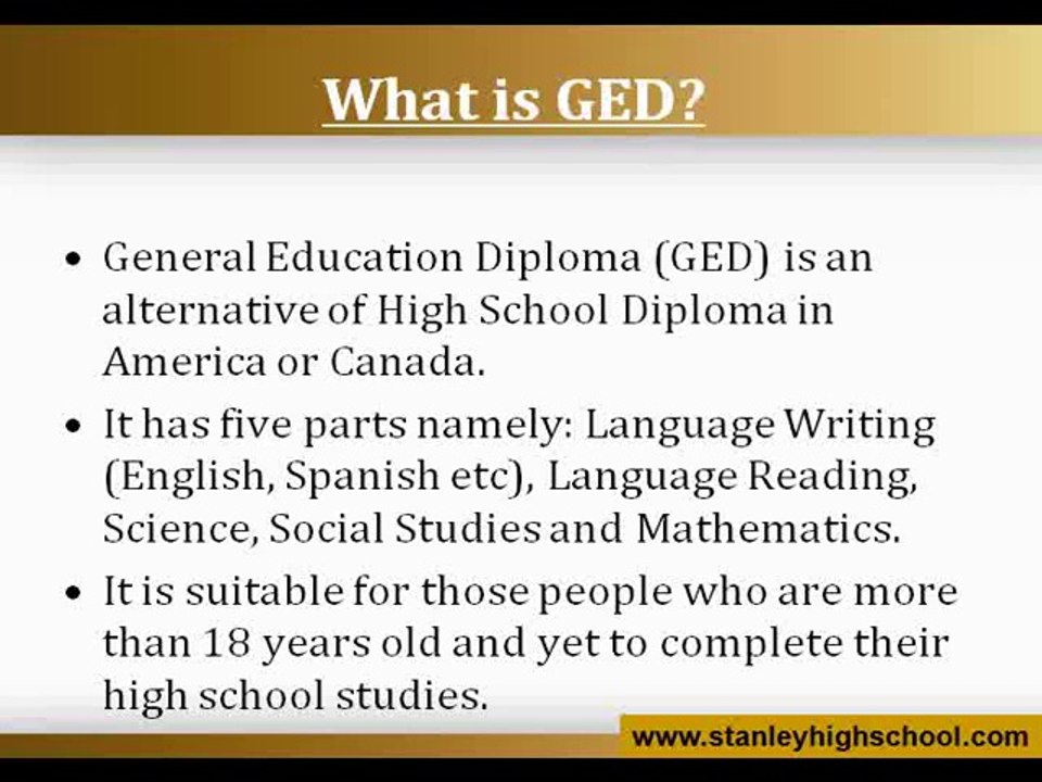 Basic Information about GED