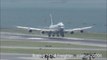 Hong Kong Airport. Cathay Pacific Cargo Boeing 747-8 freighter and 747-400 freighter Landing