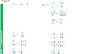 Exercice: Division de nombres relatifs