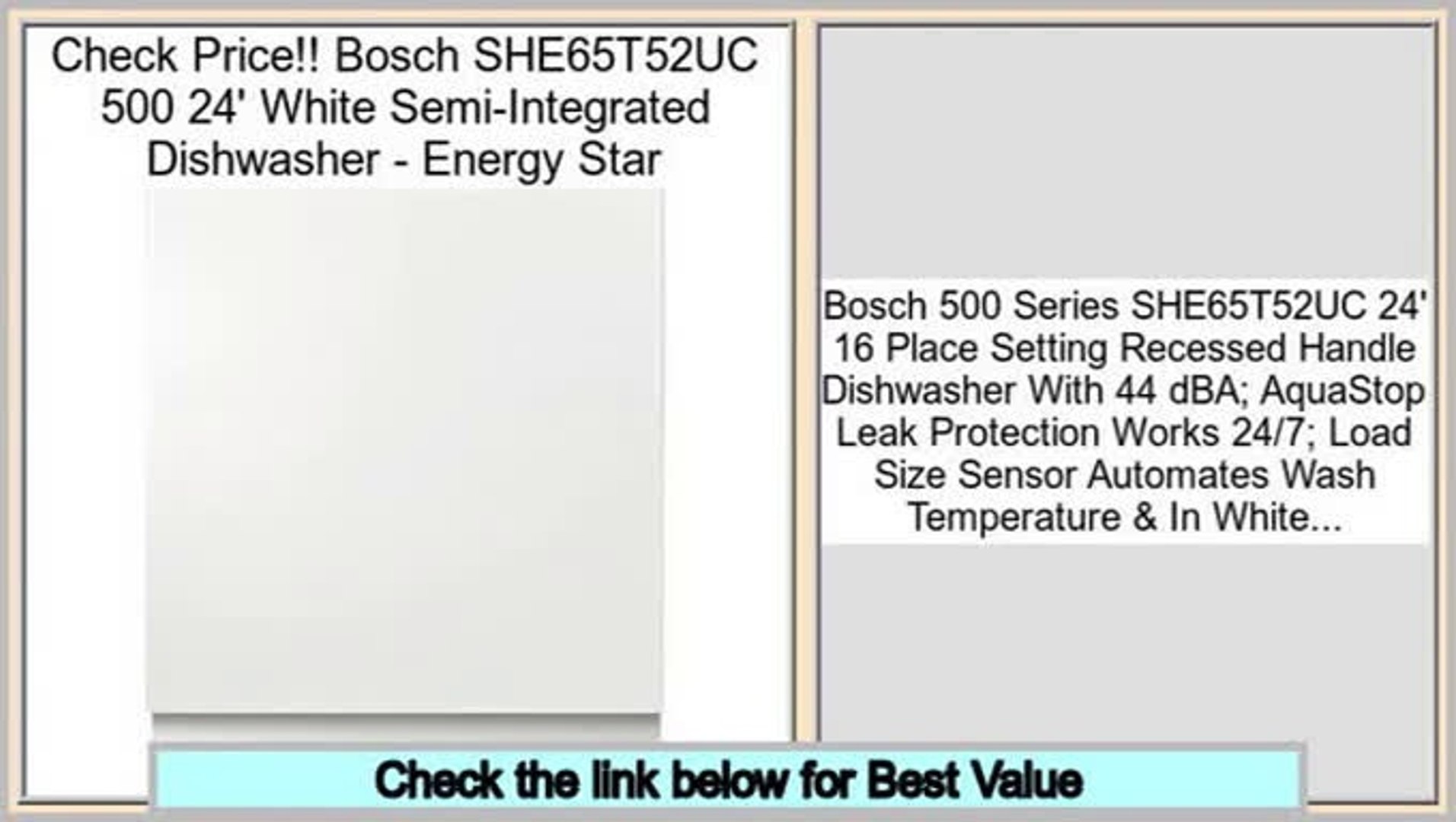 cheapest bosch integrated dishwasher
