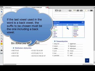 Online Turkish Language Grammar, Numbers, Plural Suffixes