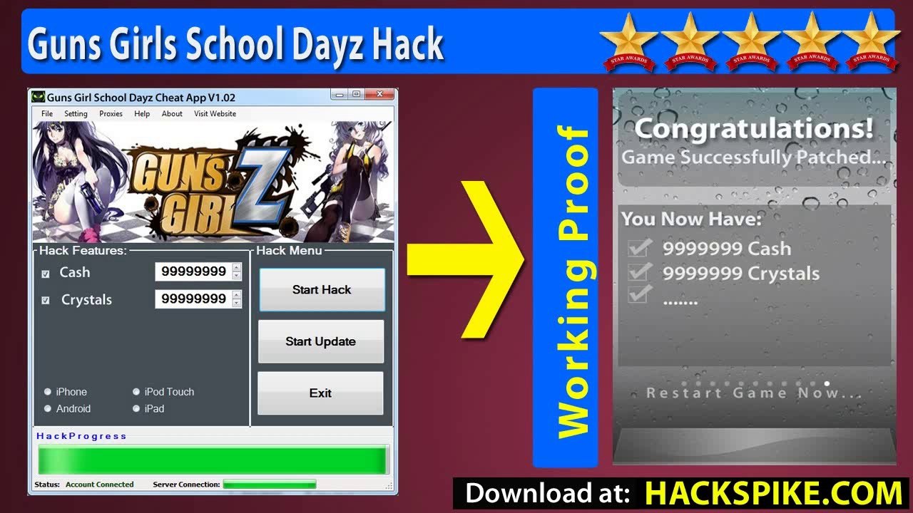 Guns Girl School Dayz Hacks Cash, Crystal, Energy No rooting Elite Guns Girl School Dayz Cash Cheat