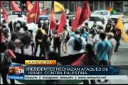Ciudadanos en Costa Rica protestan contra ataques de Israel a Gaza