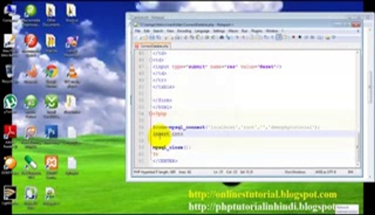 PHP Tutorial in Hindi Urdu-62 SQL Insert Statement 0Query with Example-1 2  by sharaj khan full hd