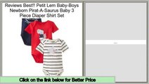Online Shopping Petit Lem Baby-Boys Newborn Pirat-A-Saurus Baby 3 Piece Diaper Shirt Set