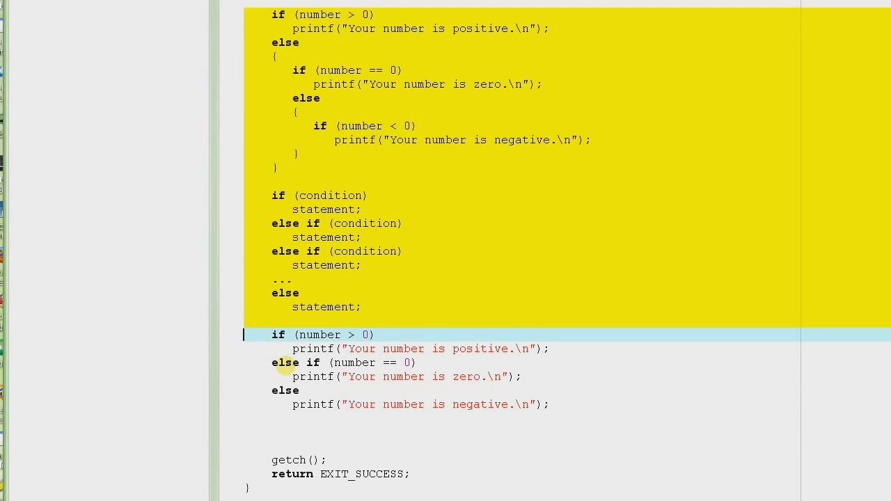 C Programming Tutorial # 17 - if-else if statement