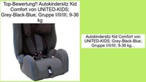 G�nstigstes Autokindersitz Kid Comfort von UNITED-KIDS; Grey-Black-Blue; Gruppe I/II/III; 9-36 kg
