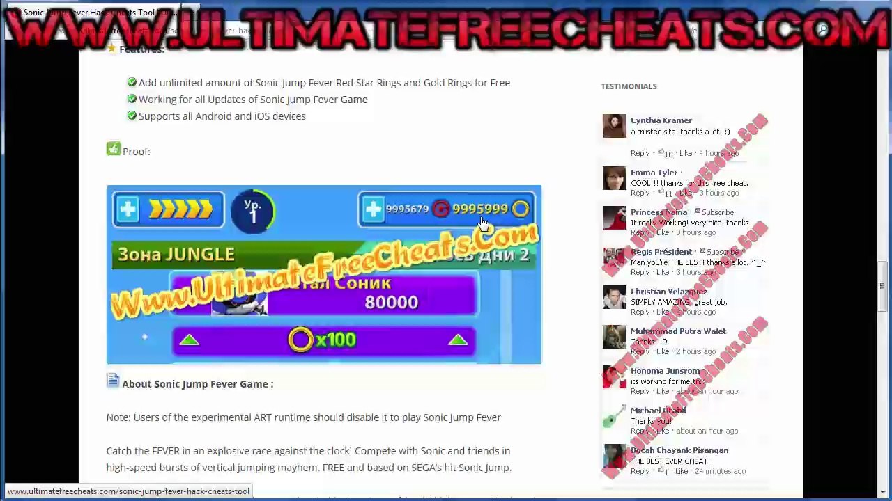 Sonic Jump Fever Hack Tool Updated Download - iOS / Android