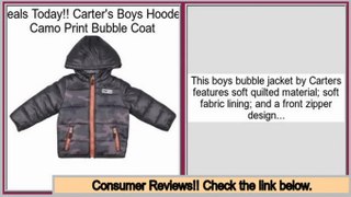 Comparison Shopping Carter's Boys Hooded Camo Print Bubble Coat