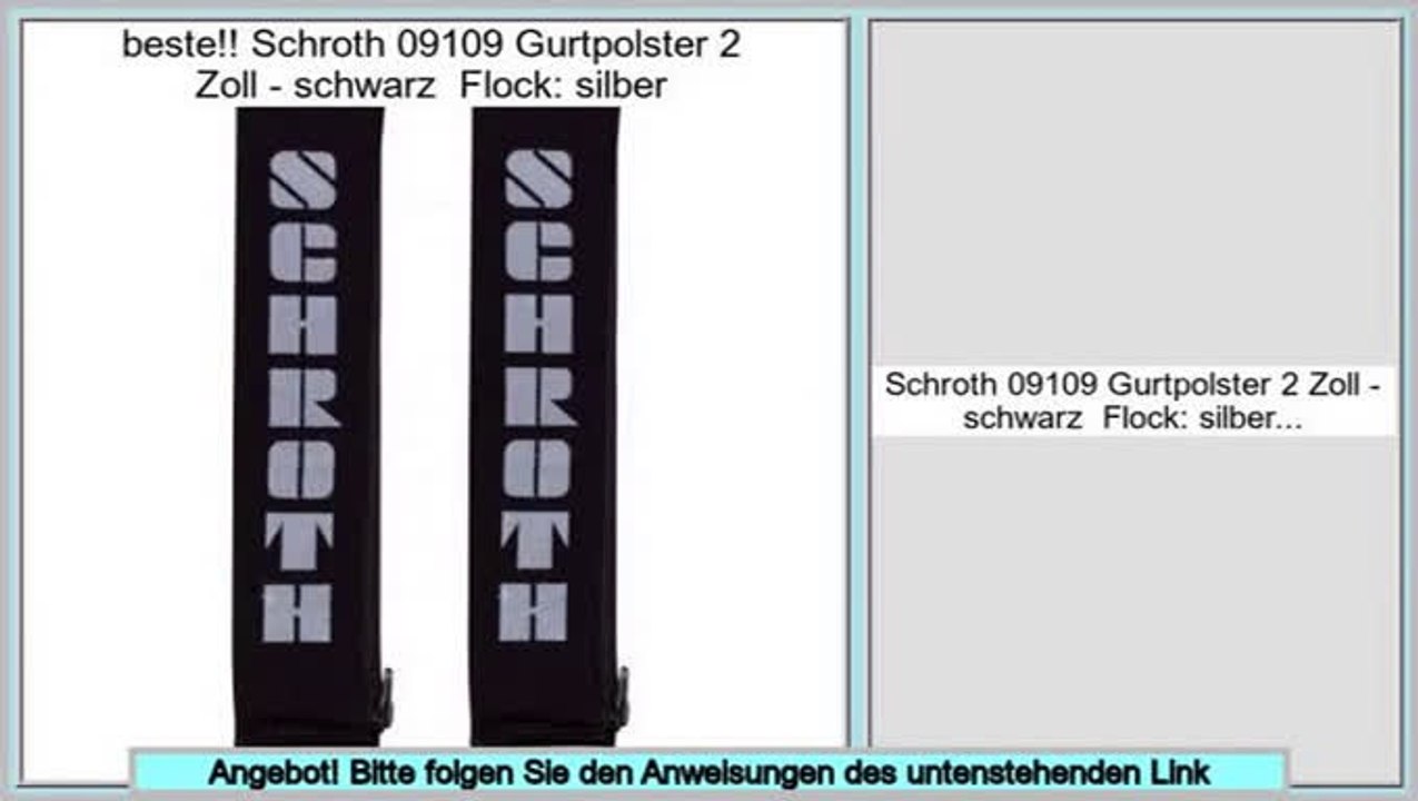 billig Schroth 09109 Gurtpolster 2 Zoll - schwarz  Flock: silber