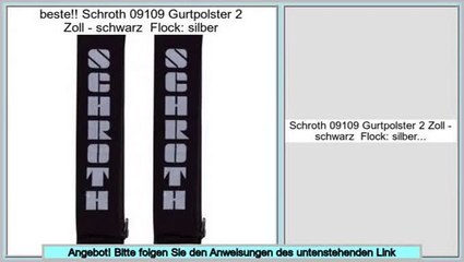 billig Schroth 09109 Gurtpolster 2 Zoll - schwarz  Flock: silber