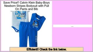 Bargain Calvin Klein Baby-Boys Newborn Stripes Bodysuit with Pull On Pants and Bib