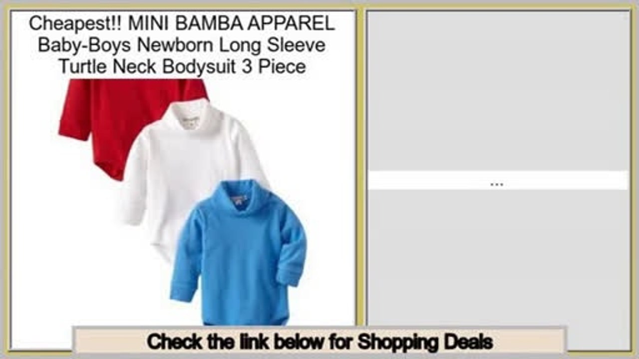 Online Sales MINI BAMBA APPAREL Baby-Boys Newborn Long Sleeve Turtle Neck Bodysuit 3 Piece