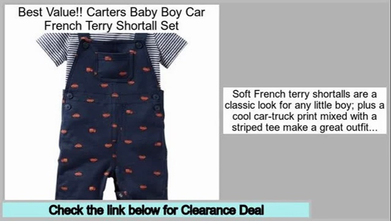 Better Price Carters Baby Boy Car French Terry Shortall Set