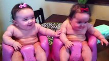 Twin Girls Laughing, Crying & Laughing Again!