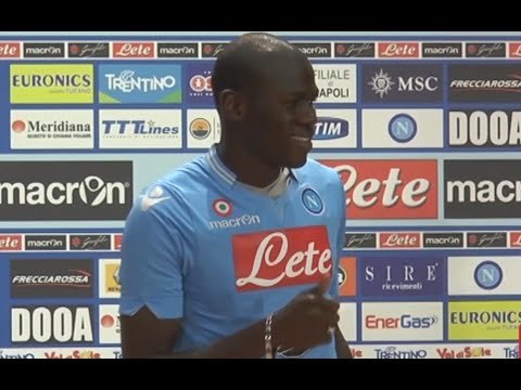 Dimaro (TN) - Il Napoli presenta Koulibaly: ''Sogno lo scudetto'' (19.07.14)