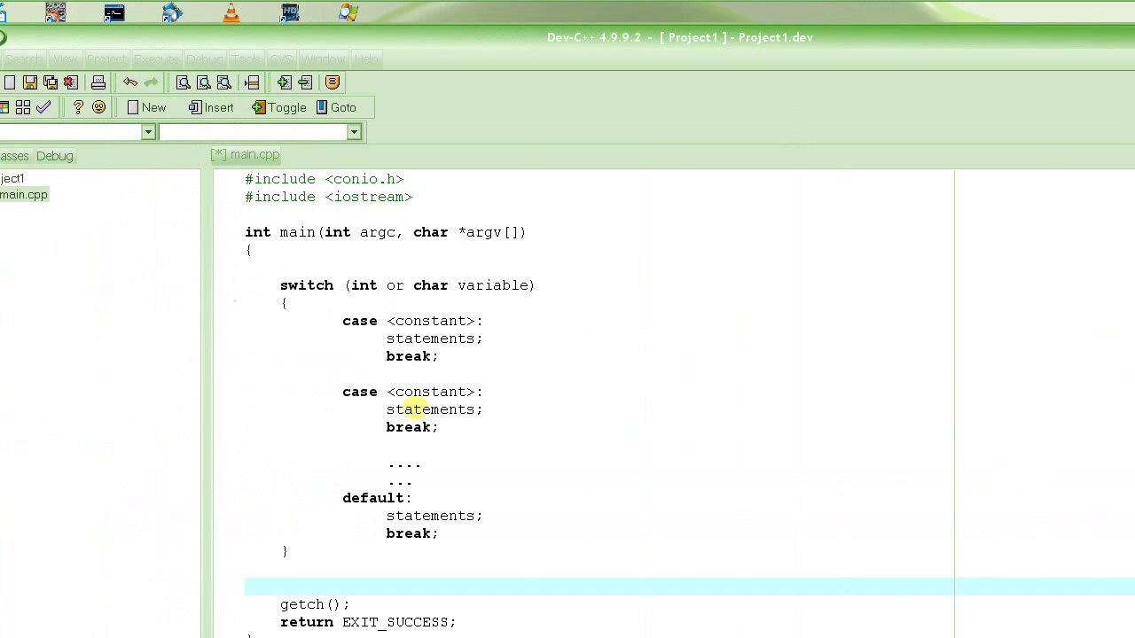 C Programming Tutorial # 23 - switch statement - Part 1