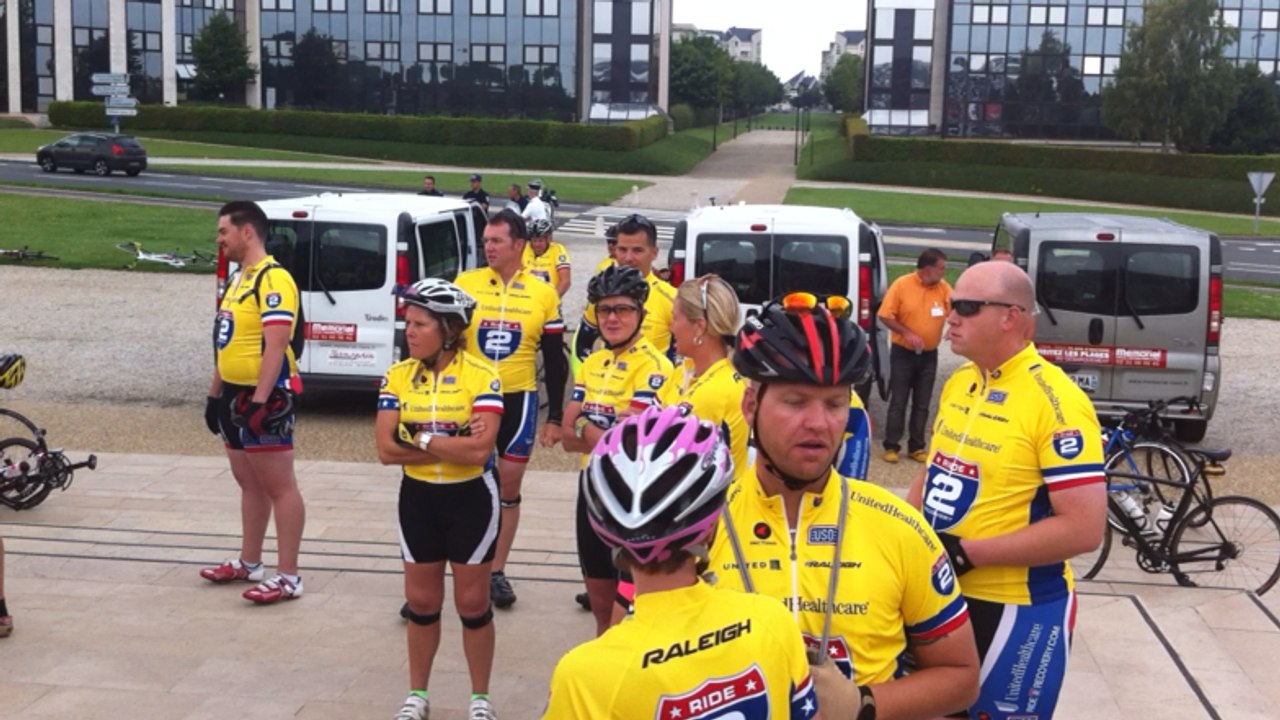 Des Français avec les vétérans américains