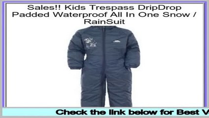 Kids Trespass DripDrop Waterproof Snow & Rain Suit ❄️ - Padded All-in-One Protection